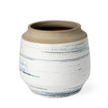 Short Blue Pattern Ceramic Vase