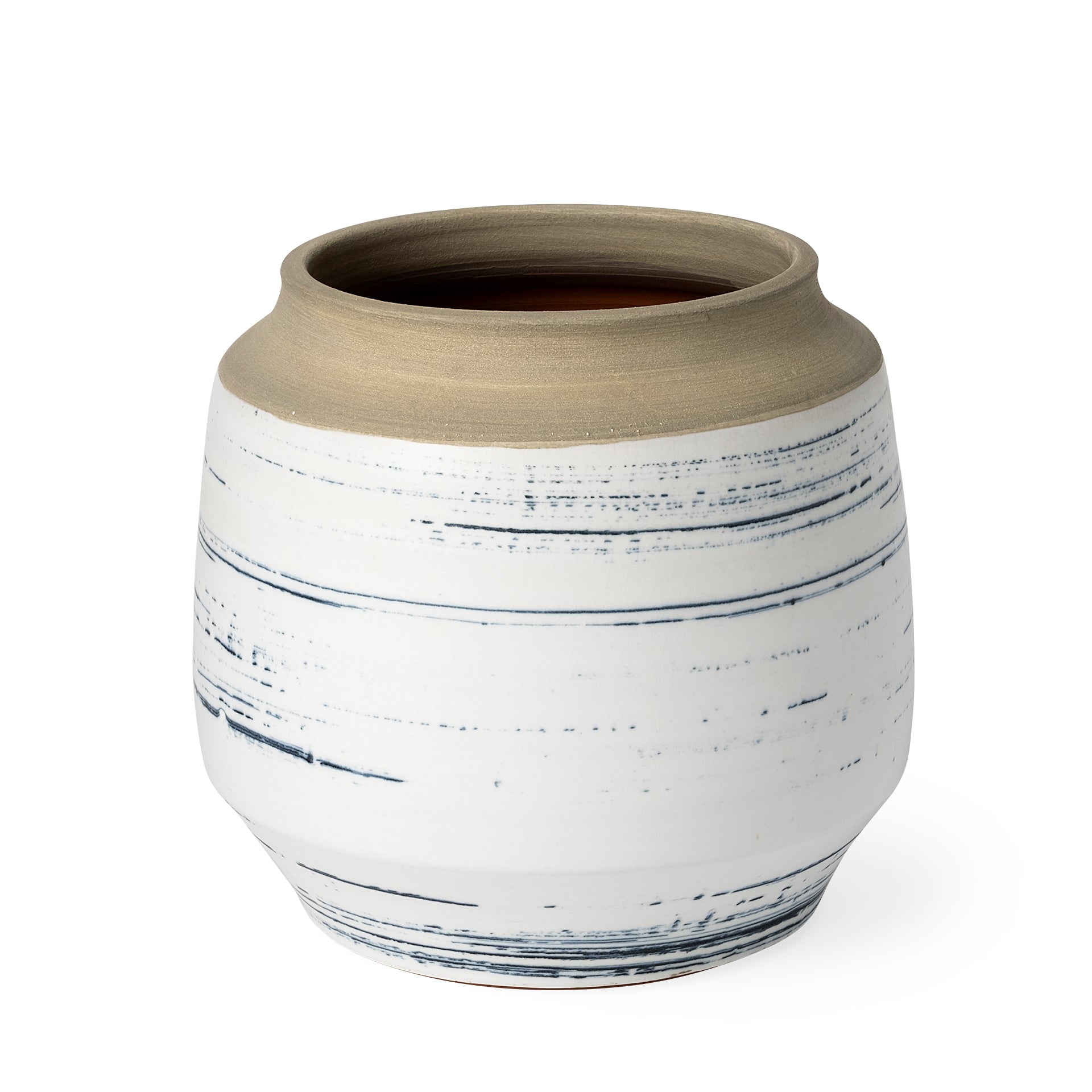 Short Blue Pattern Ceramic Vase