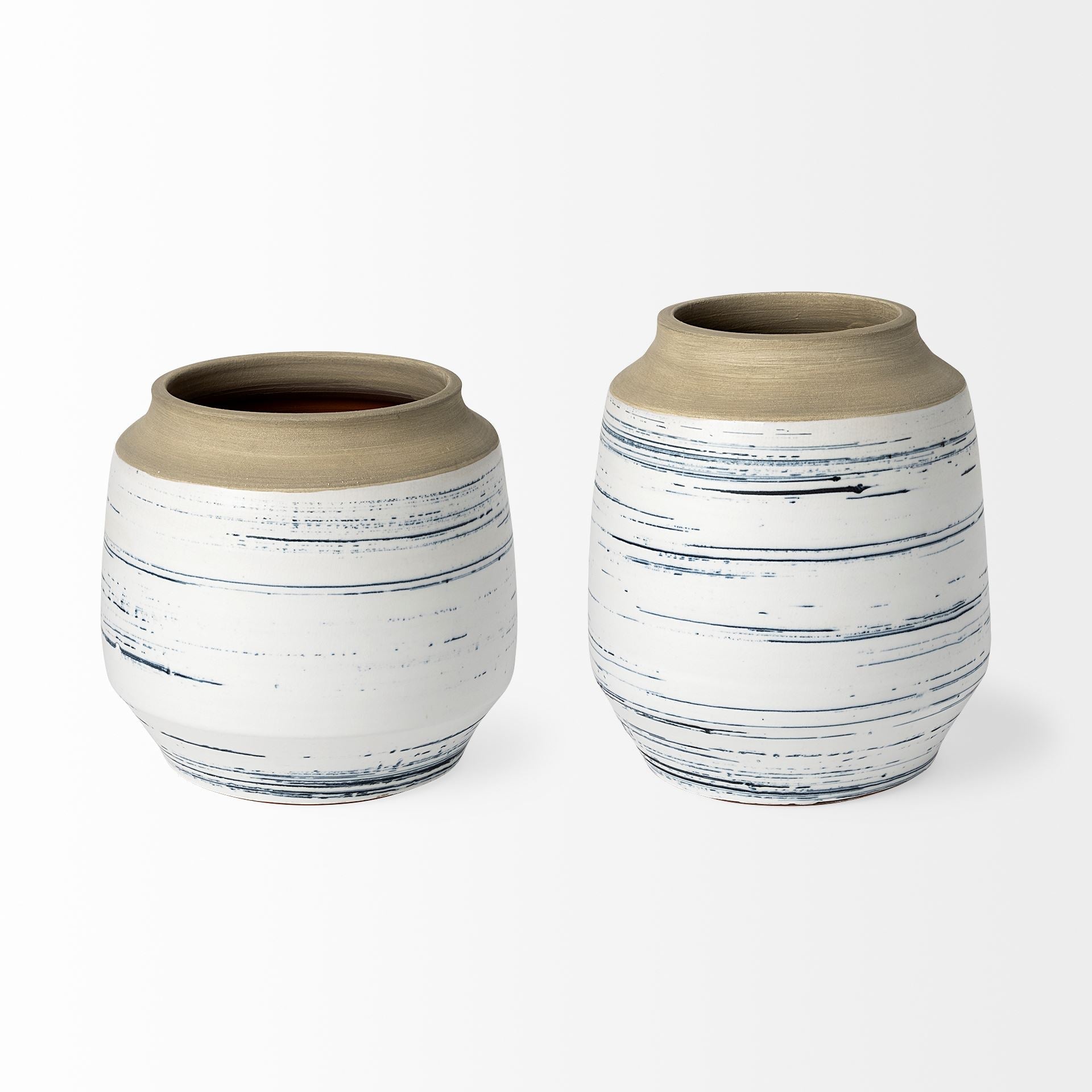 Tall Blue Pattern Ceramic Vase