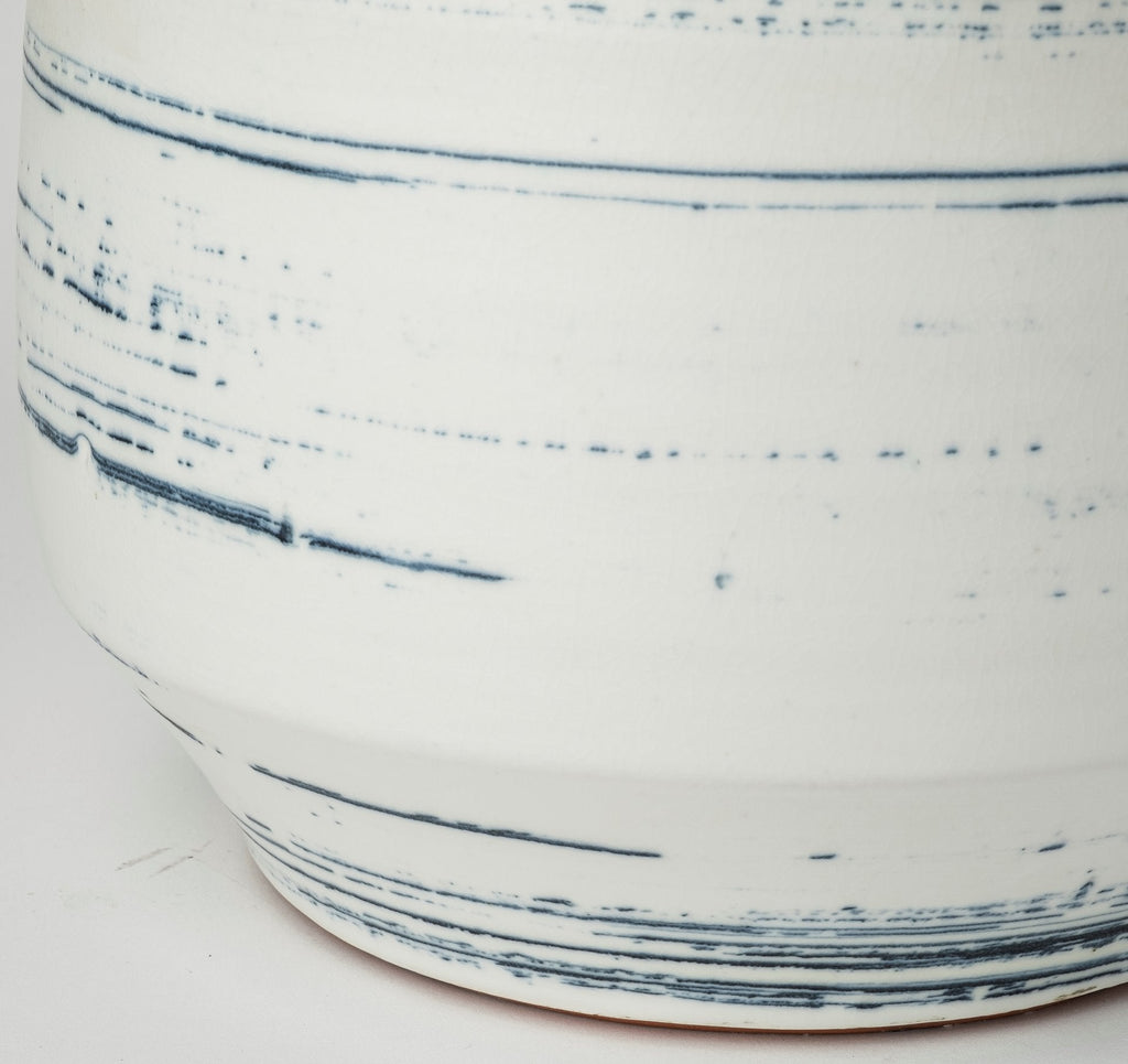Tall Blue Pattern Ceramic Vase