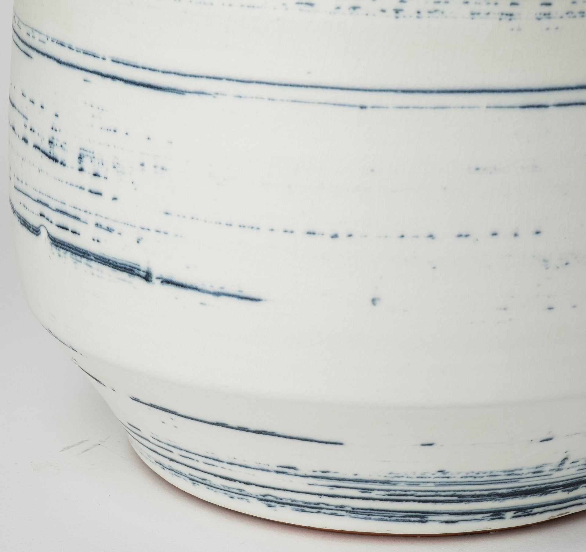 Tall Blue Pattern Ceramic Vase