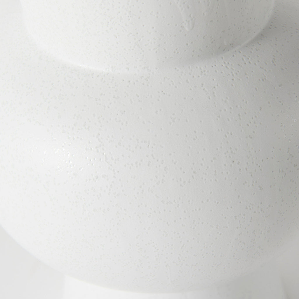 Medium Minimalist White Ceramic Vase