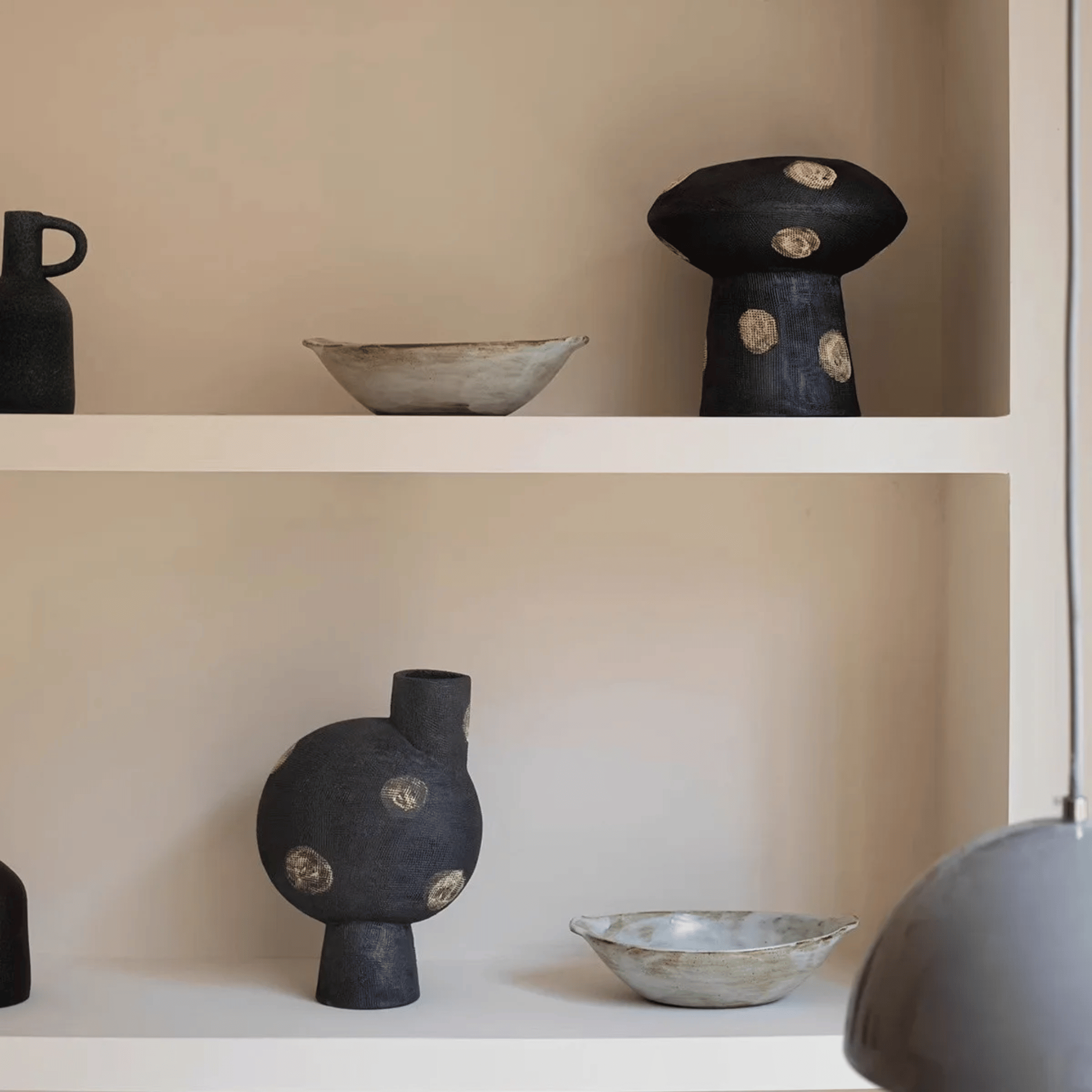 Handmade Polka Dot Ceramic Vase Collection