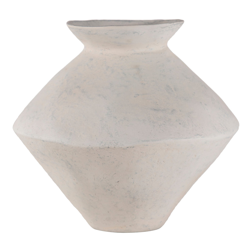 Medium White Sculptural Decorative Vessel