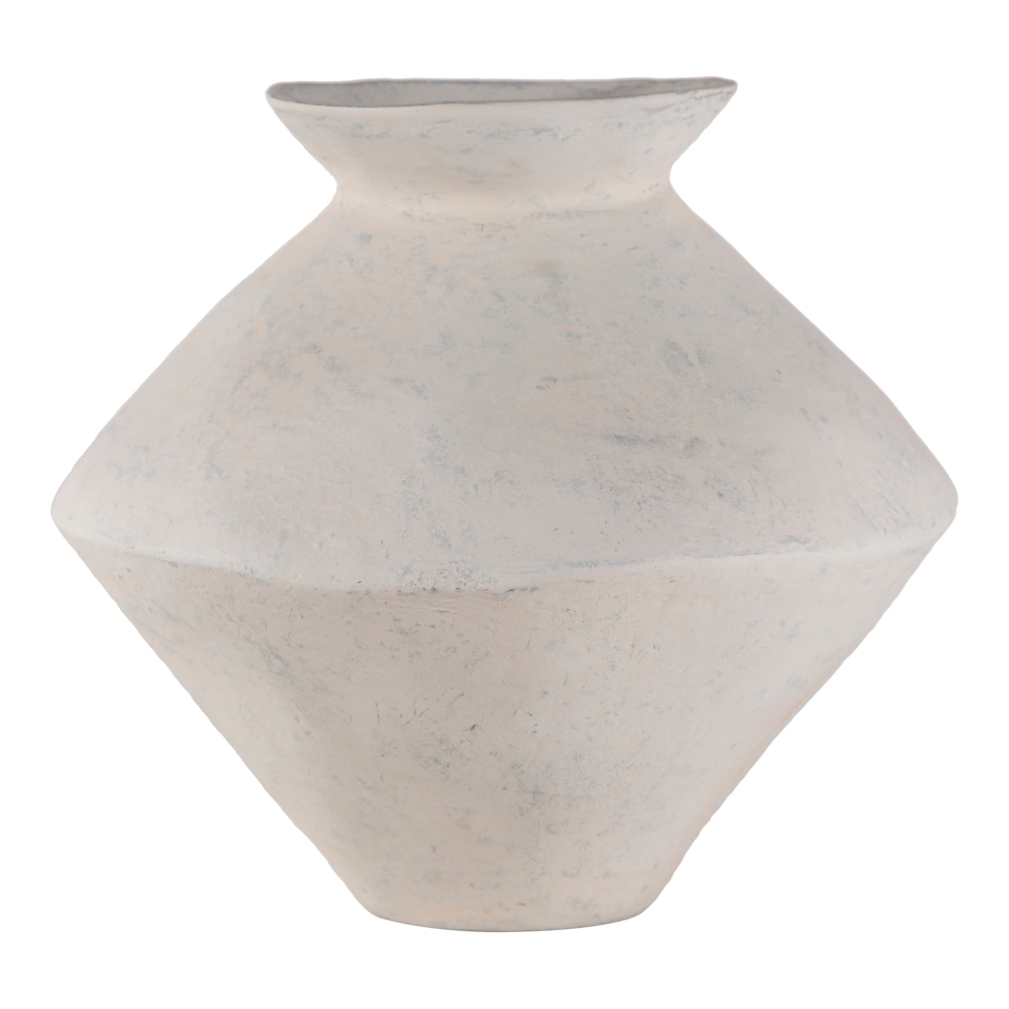 Medium White Sculptural Decorative Vessel