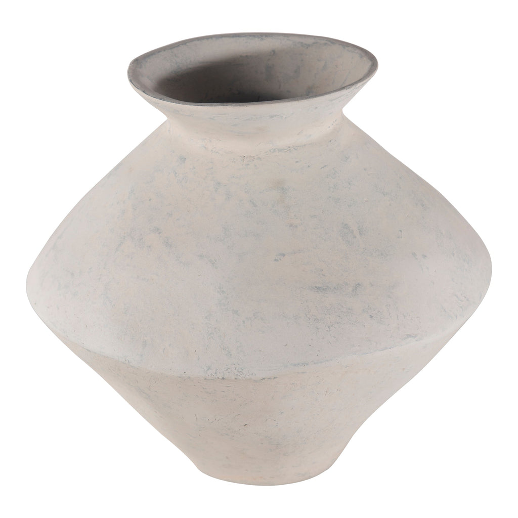 Medium White Sculptural Decorative Vessel