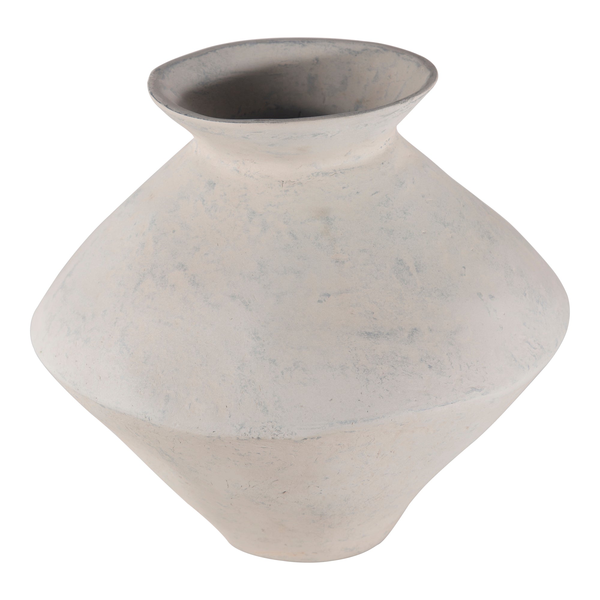 Medium White Sculptural Decorative Vessel
