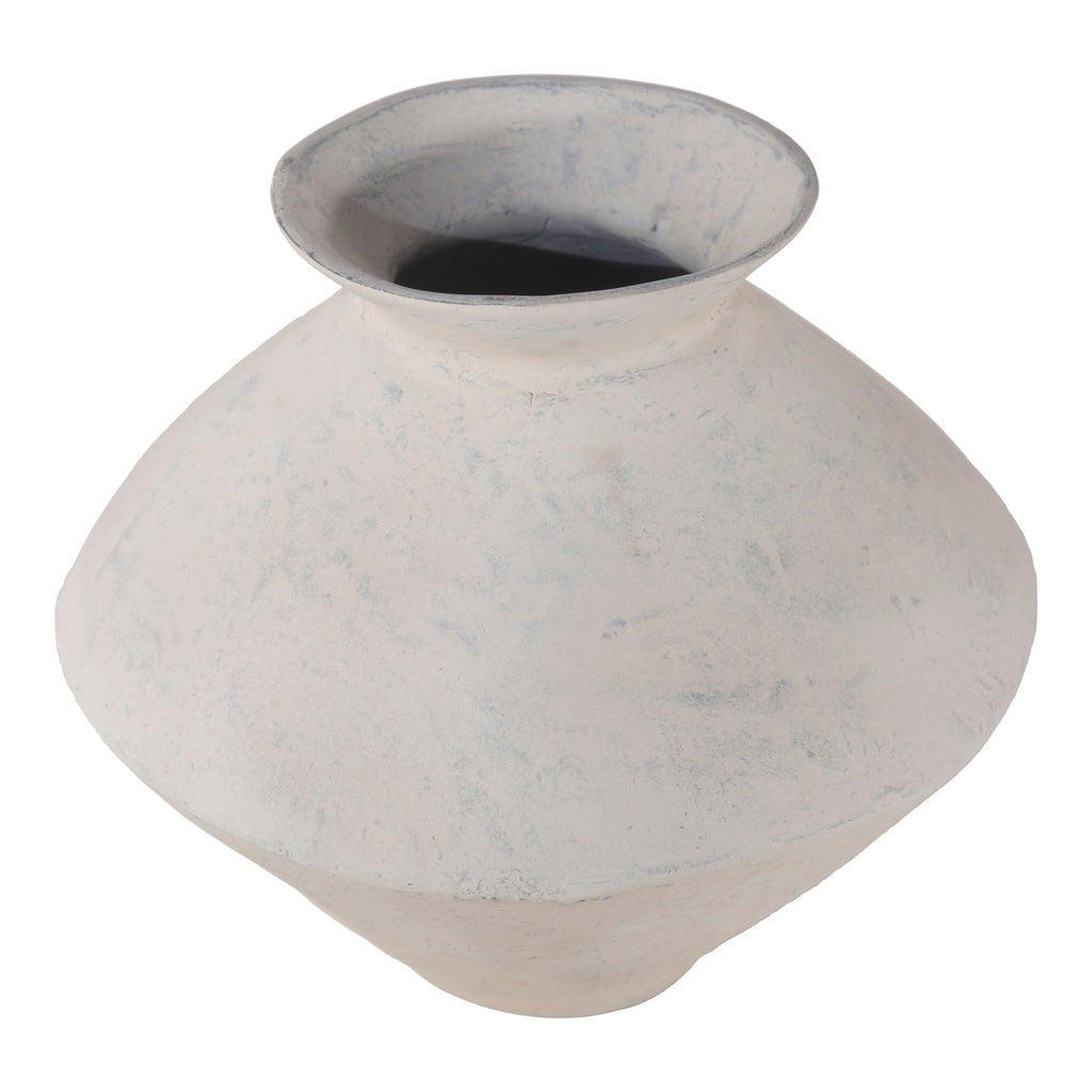 Medium White Sculptural Decorative Vessel