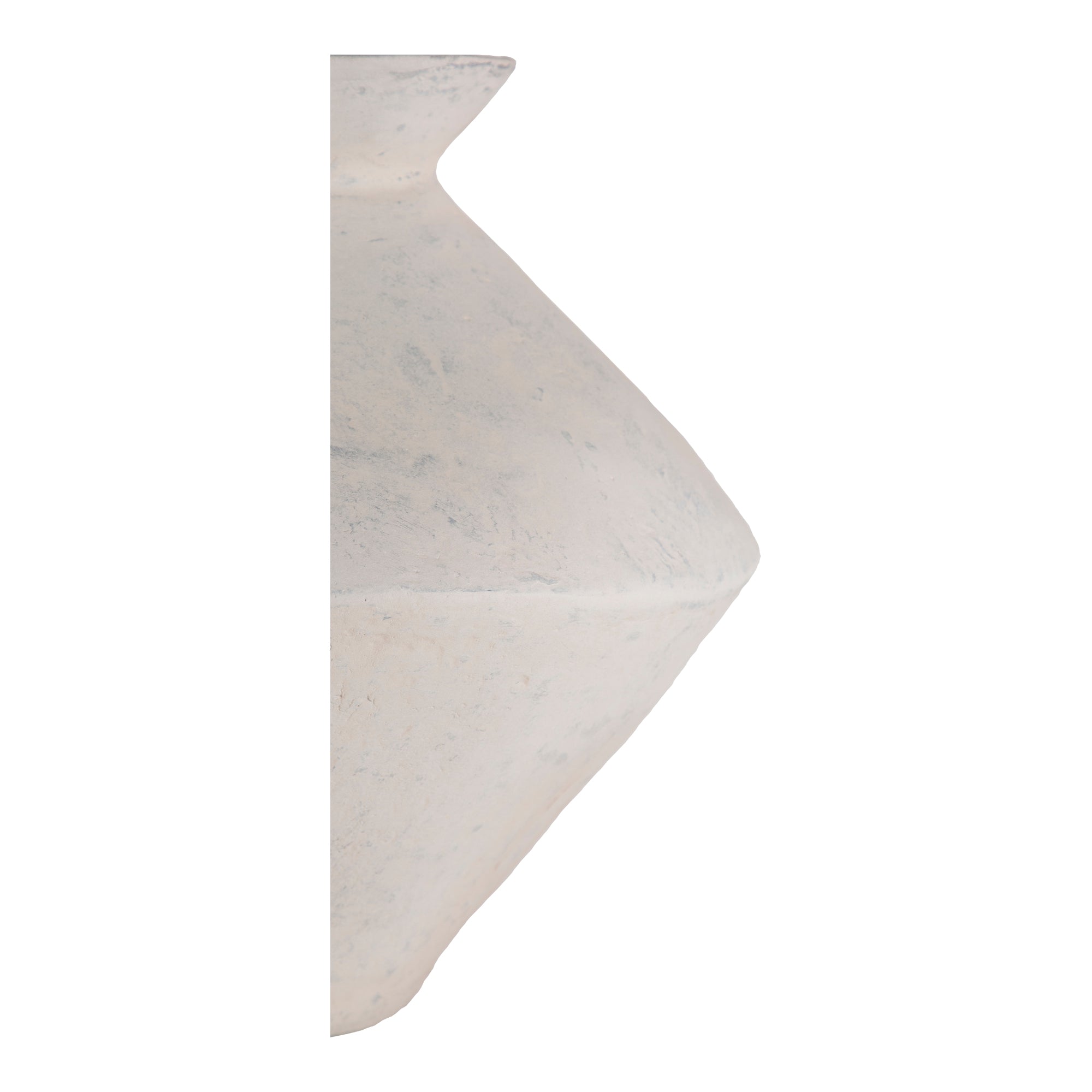 Medium White Sculptural Decorative Vessel