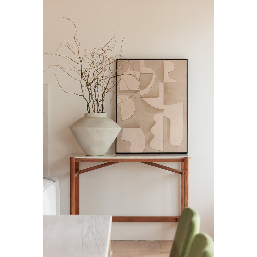 Medium White Sculptural Decorative Vessel