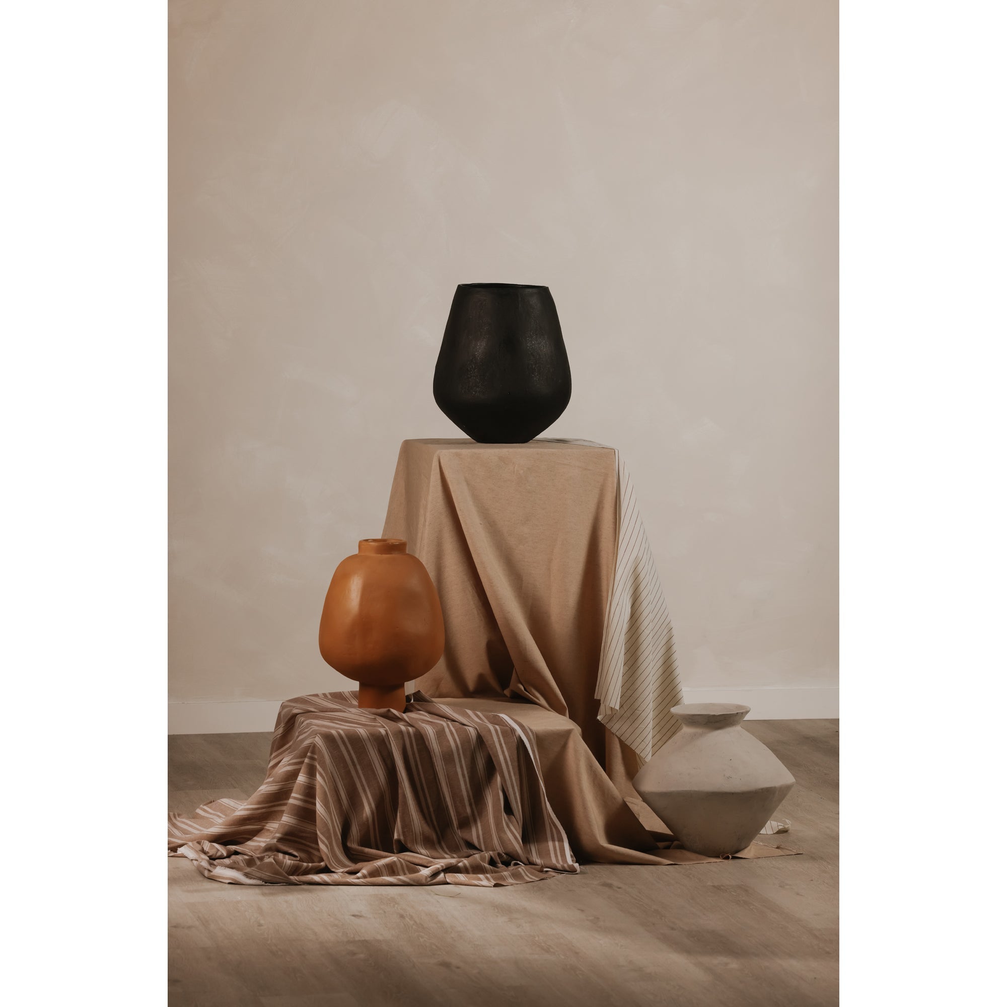 Medium White Sculptural Decorative Vessel
