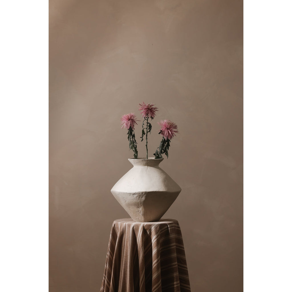 Medium White Sculptural Decorative Vessel
