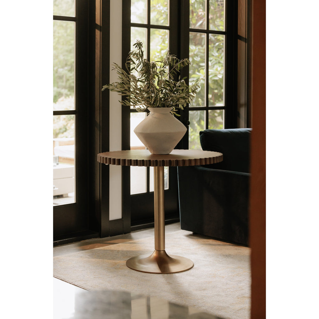 Medium White Sculptural Decorative Vessel