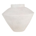 Large Beige Sculptural Decorative Vessel