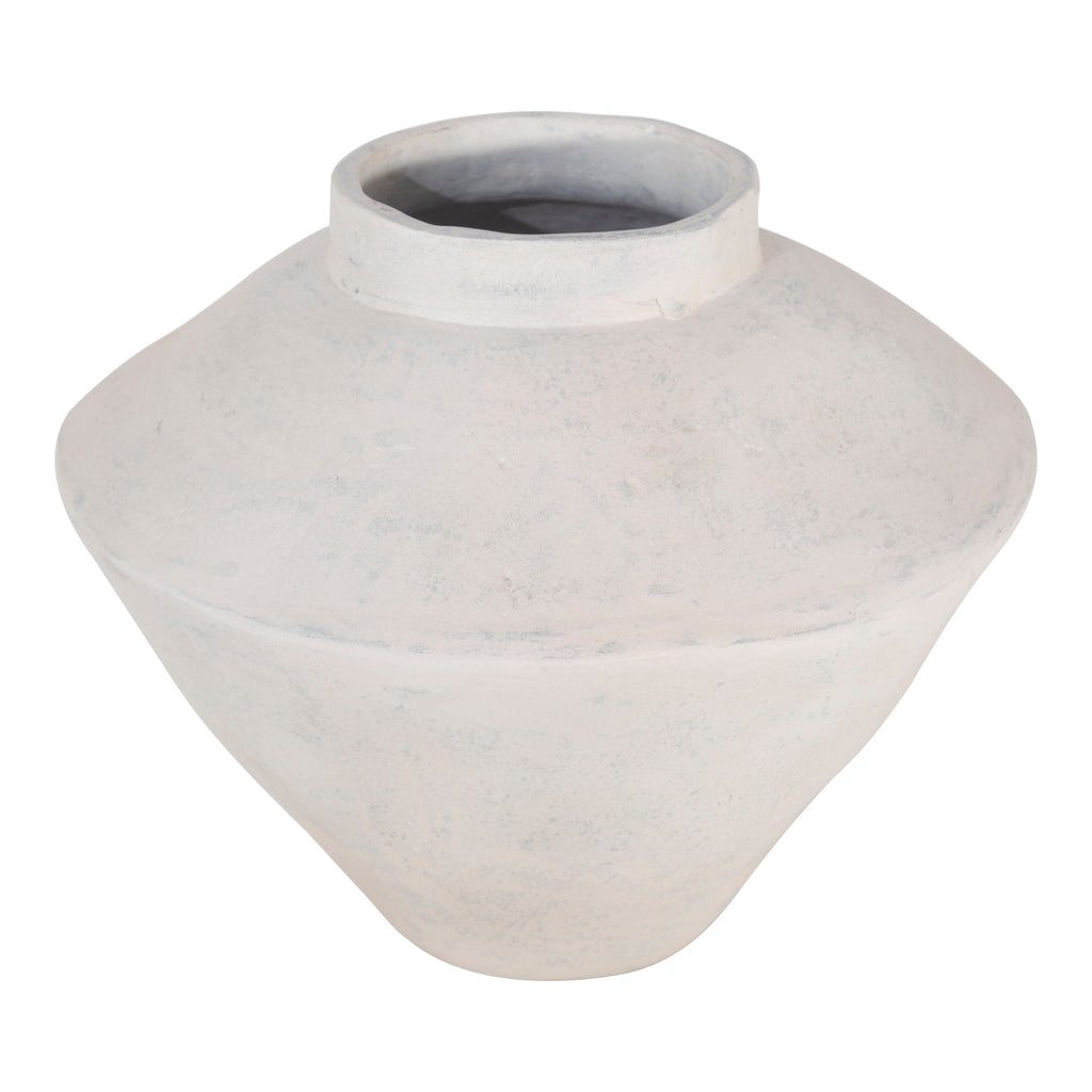 Large Beige Sculptural Decorative Vessel