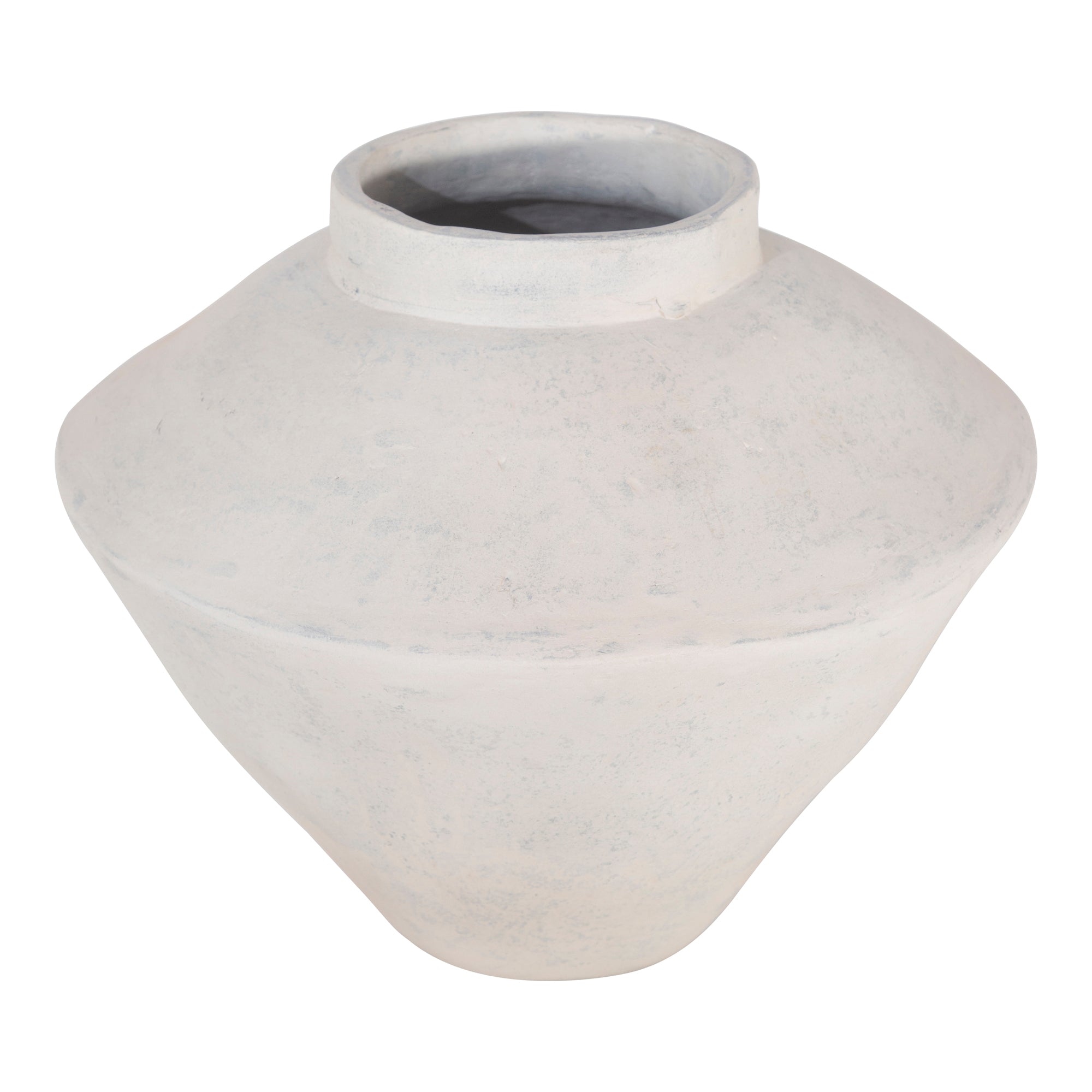 Large Beige Sculptural Decorative Vessel