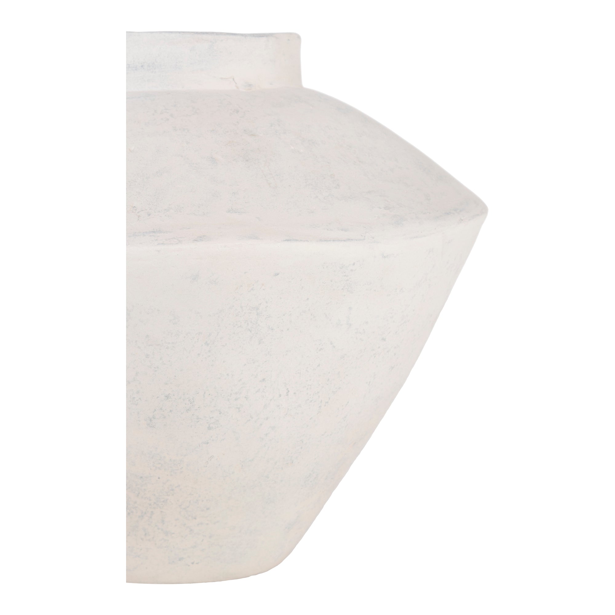 Large Beige Sculptural Decorative Vessel