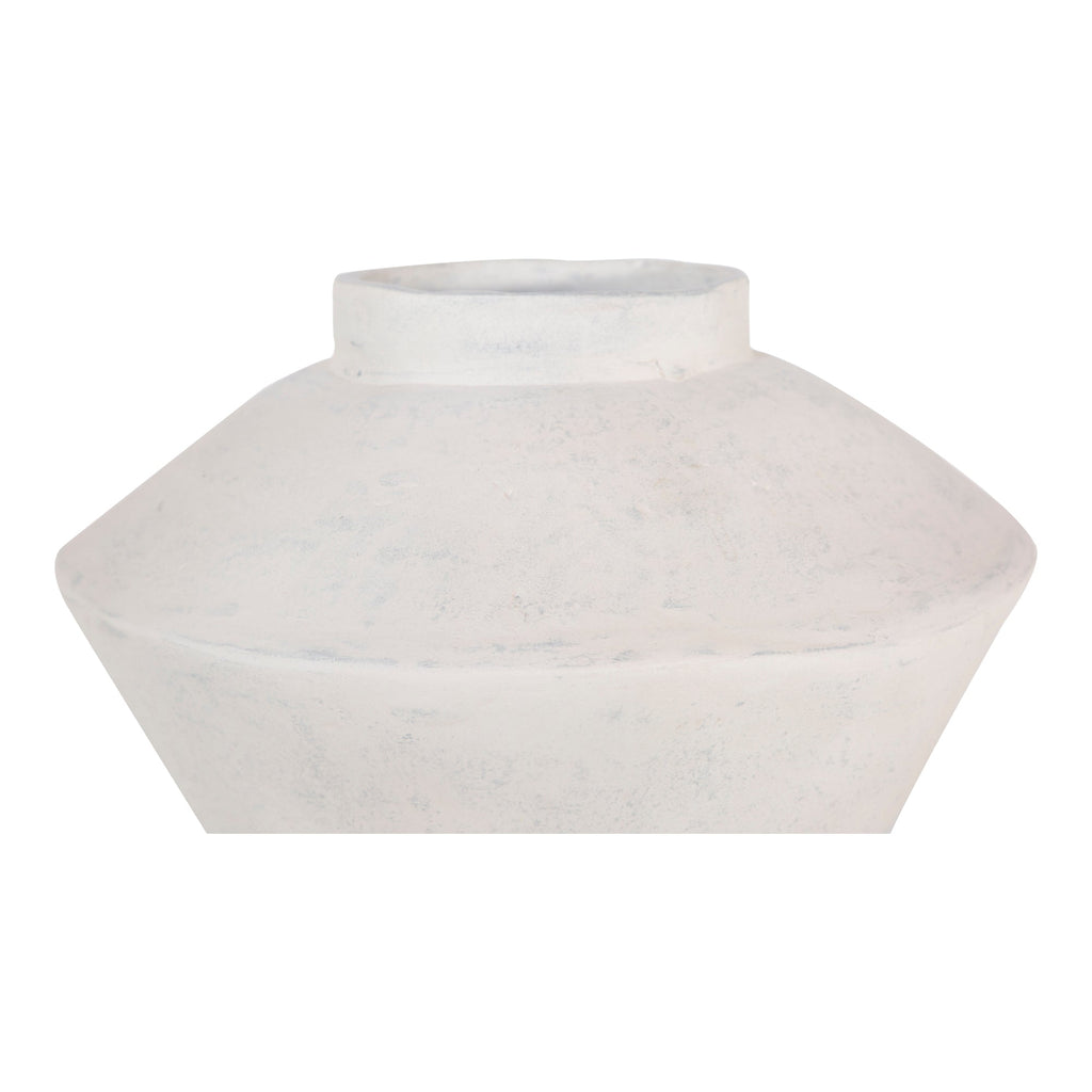 Large Beige Sculptural Decorative Vessel