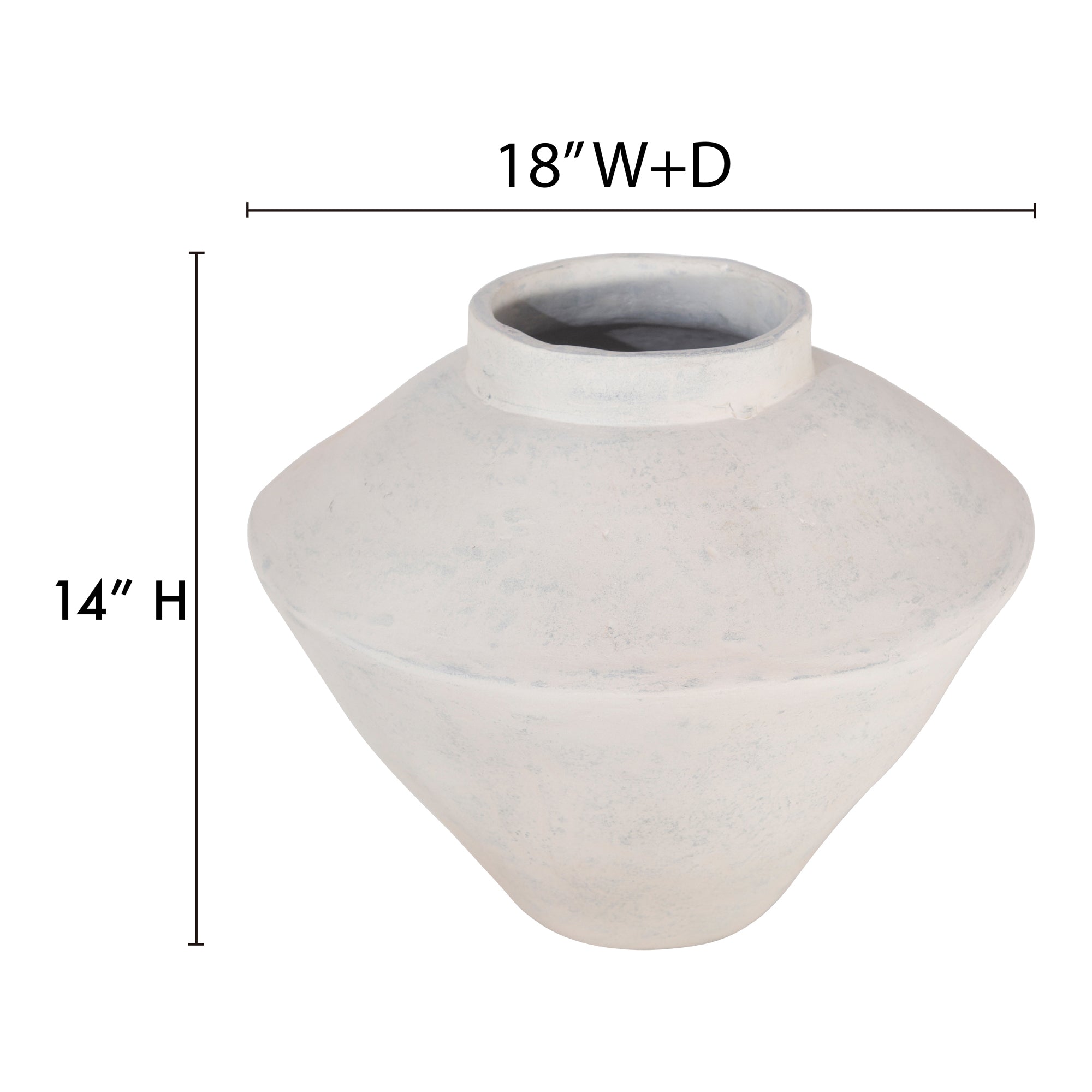 Large Beige Sculptural Decorative Vessel