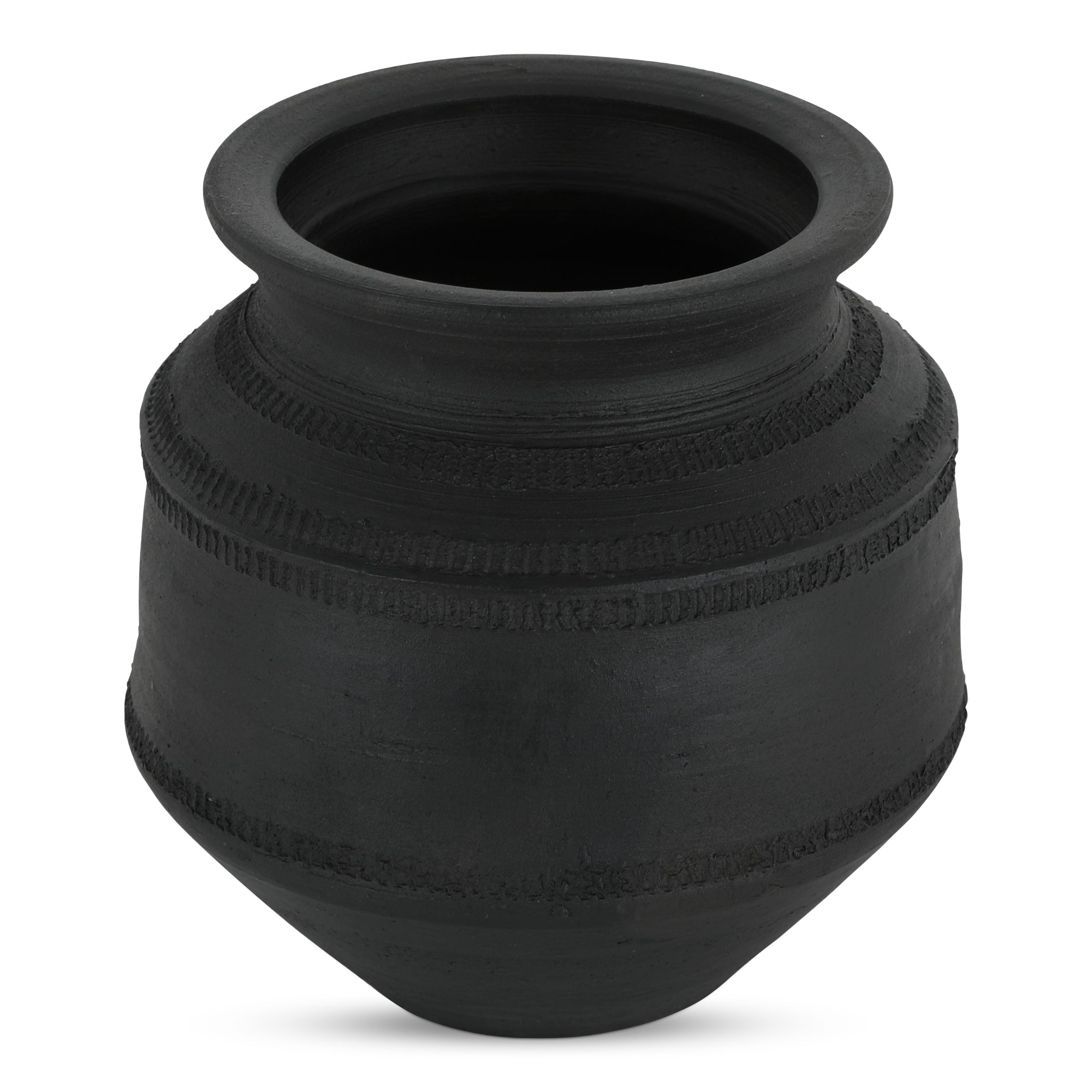 Black Terracotta Decorative Vessel