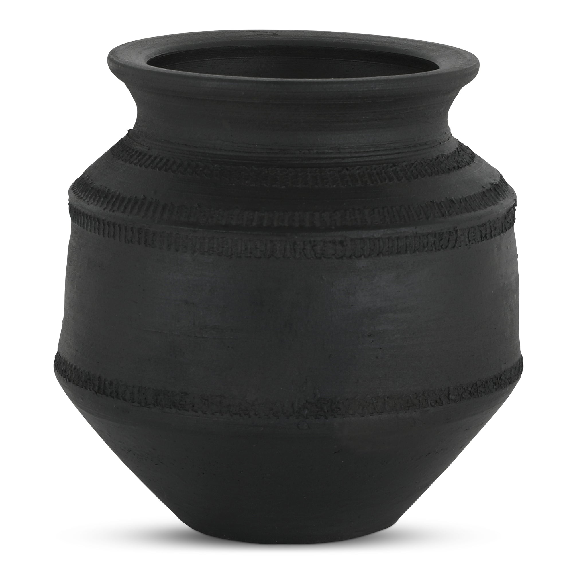 Black Terracotta Decorative Vessel