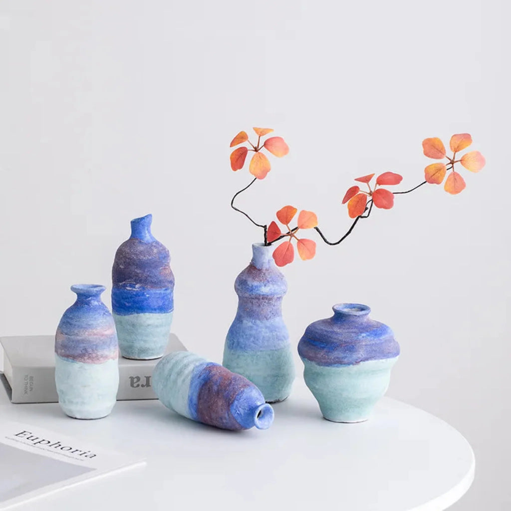 Blue Gradient Ceramic Vase