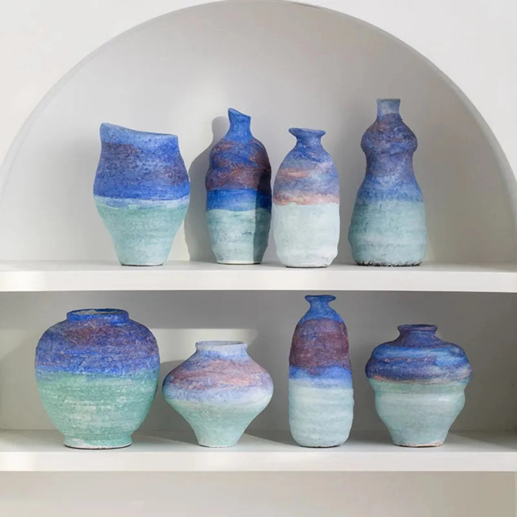 Blue Gradient Ceramic Vase