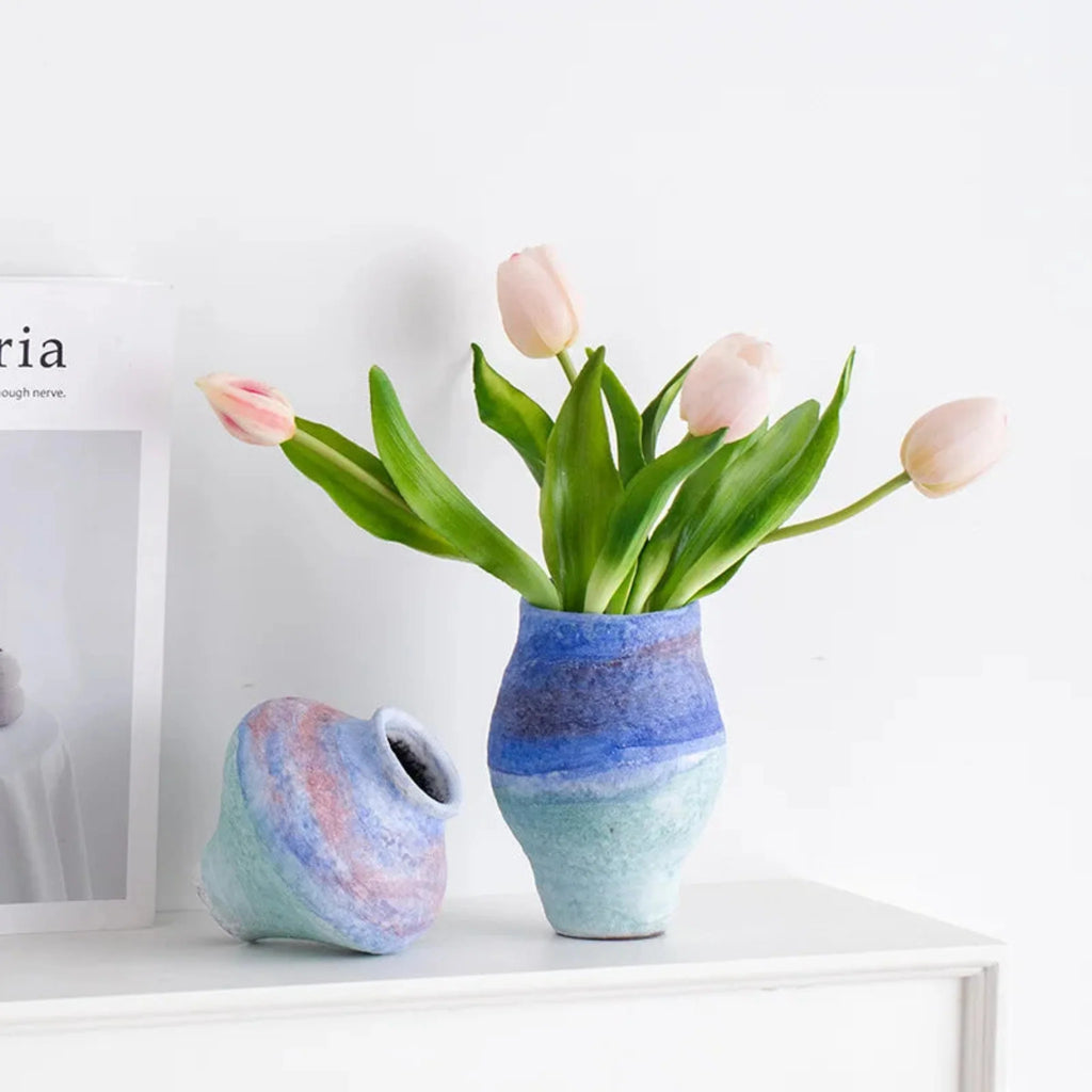 Blue Gradient Ceramic Vase
