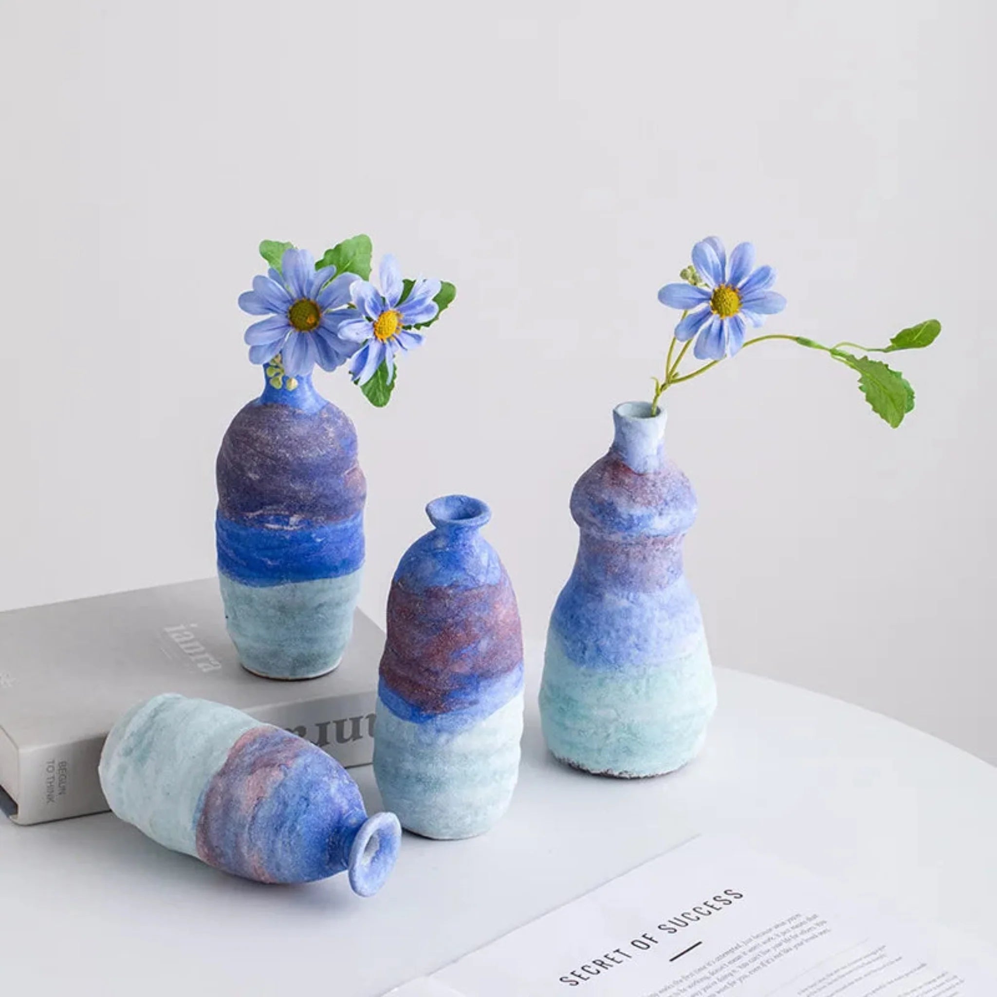 Blue Gradient Ceramic Vase