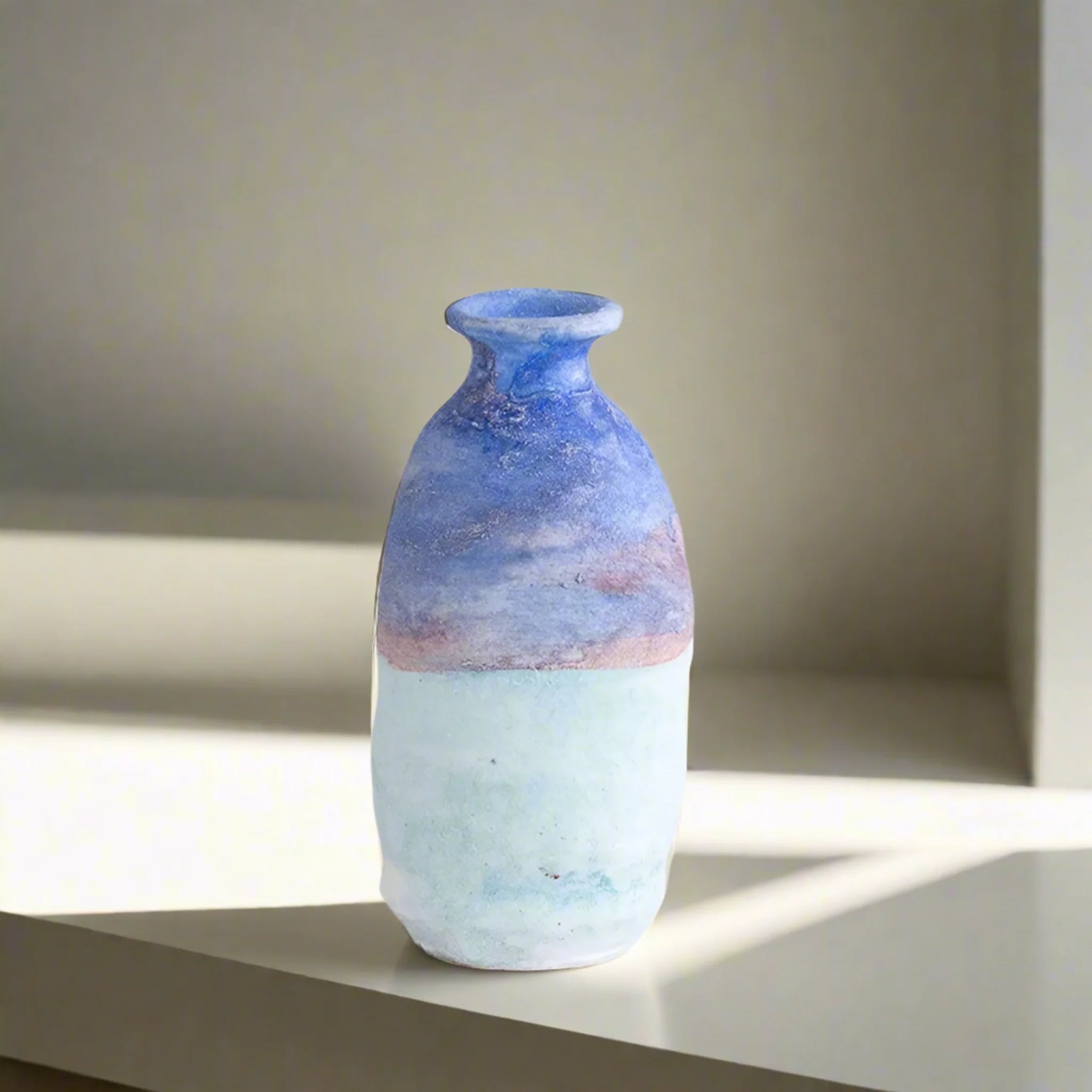 Blue Gradient Ceramic Vase