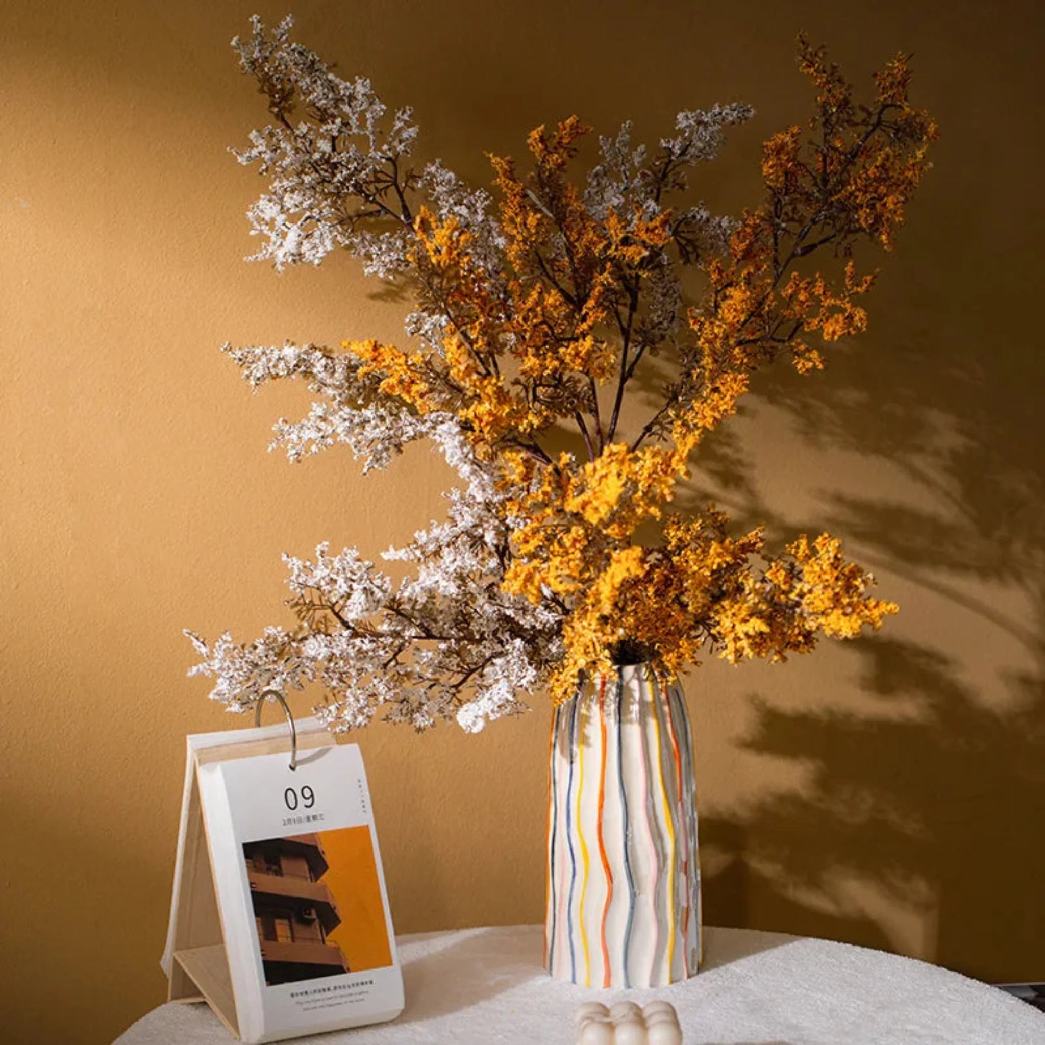 Colorful Striped Ceramic Vase