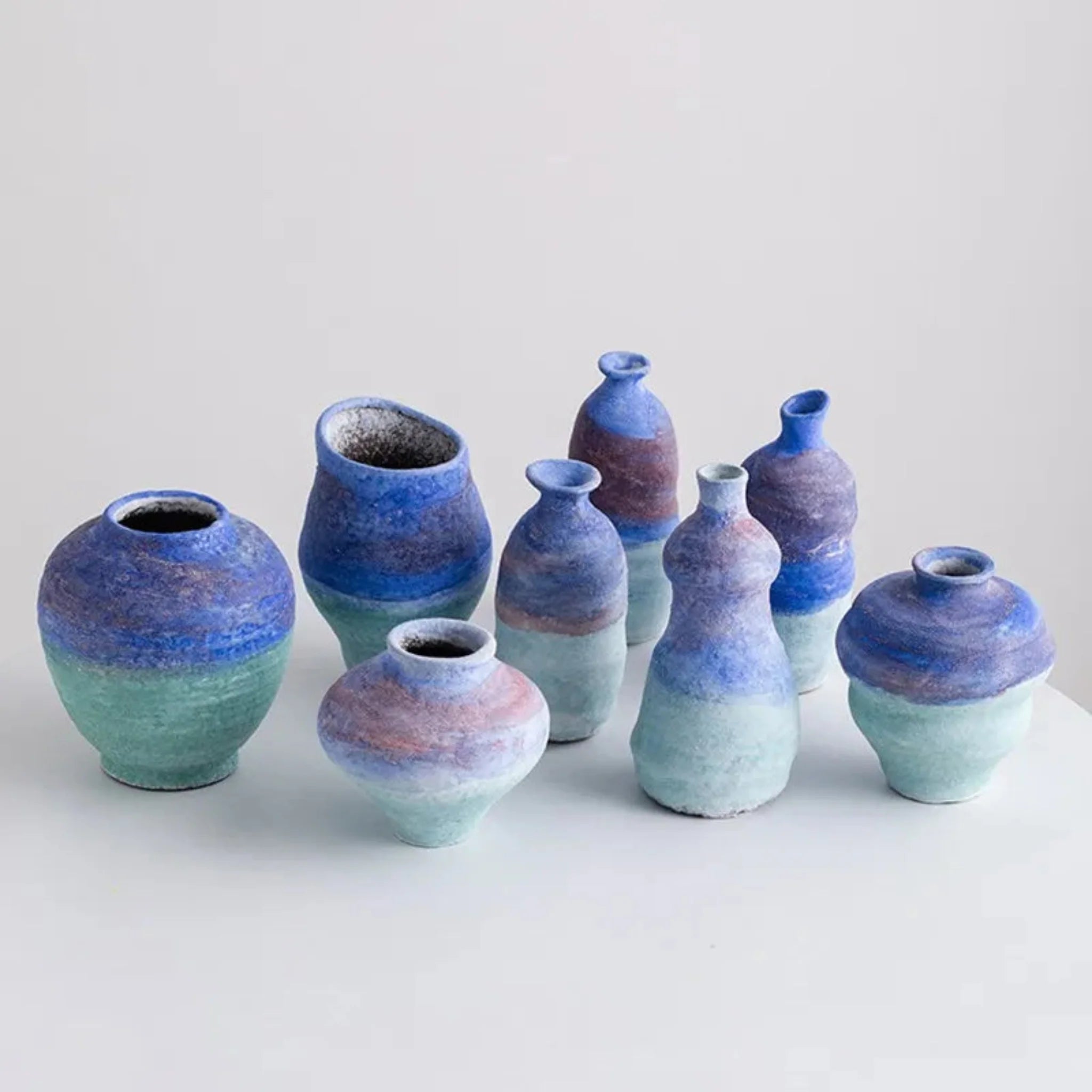 Blue Gradient Ceramic Vase