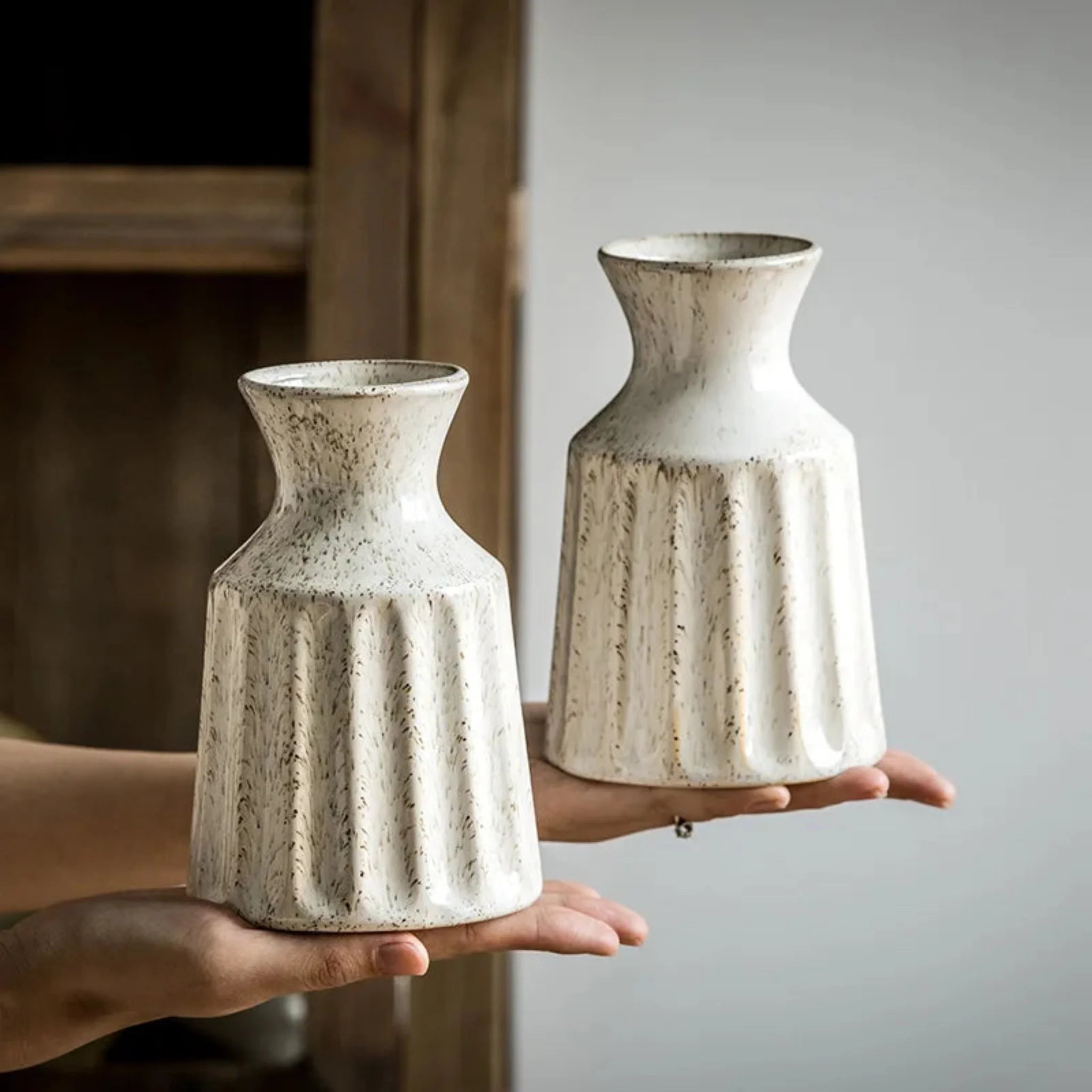 Vintage White Ceramic Vase