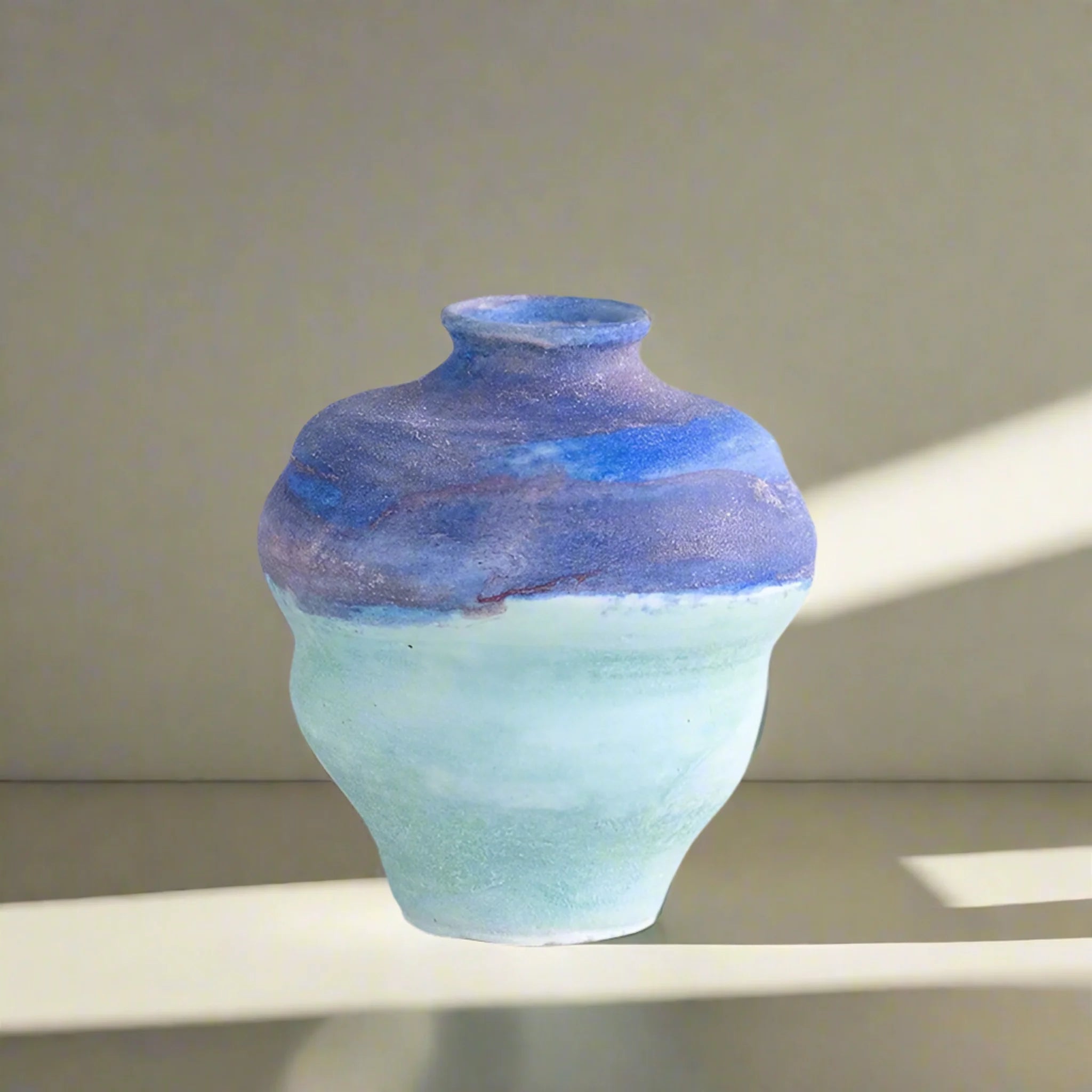 Blue Gradient Ceramic Vase