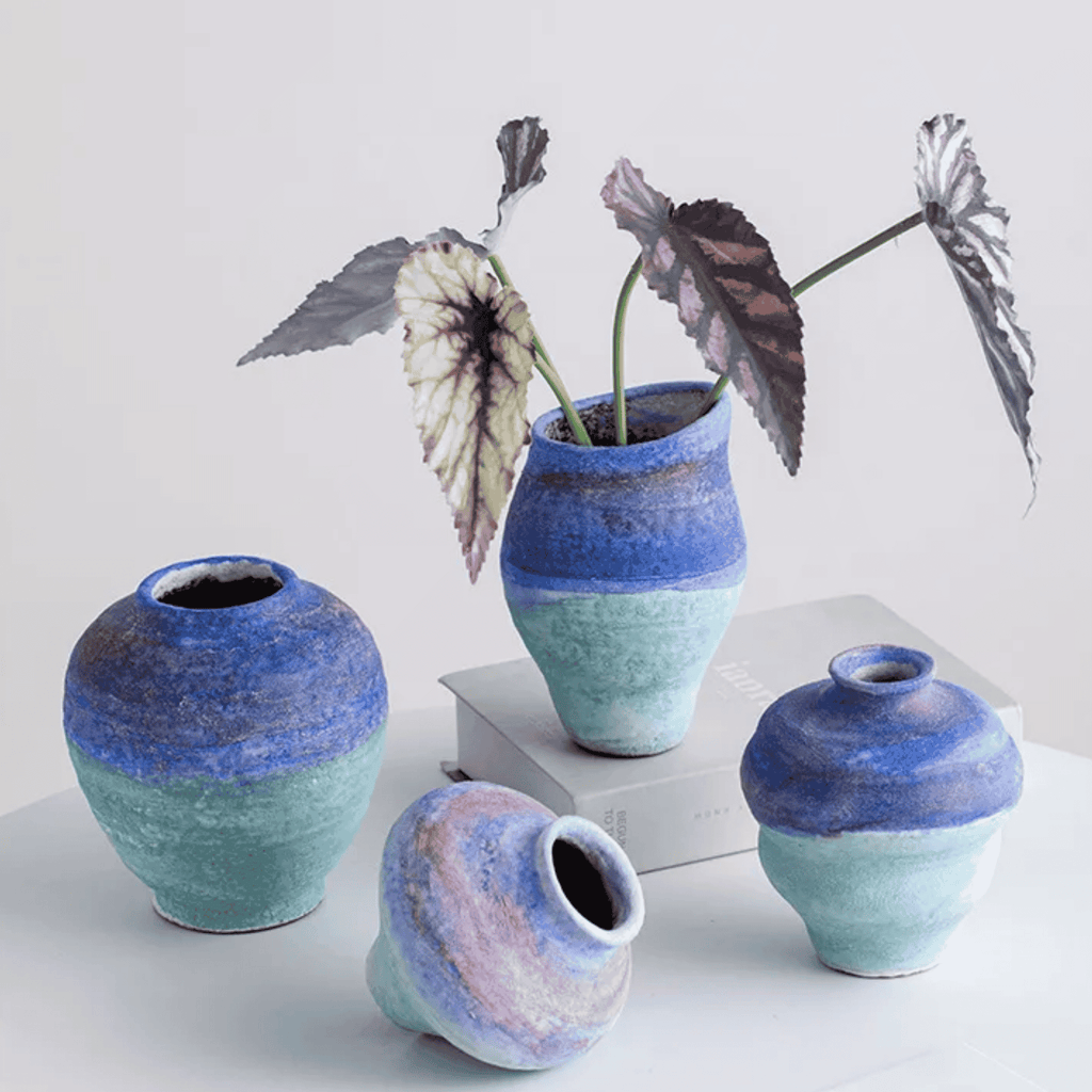 Blue Gradient Ceramic Vase
