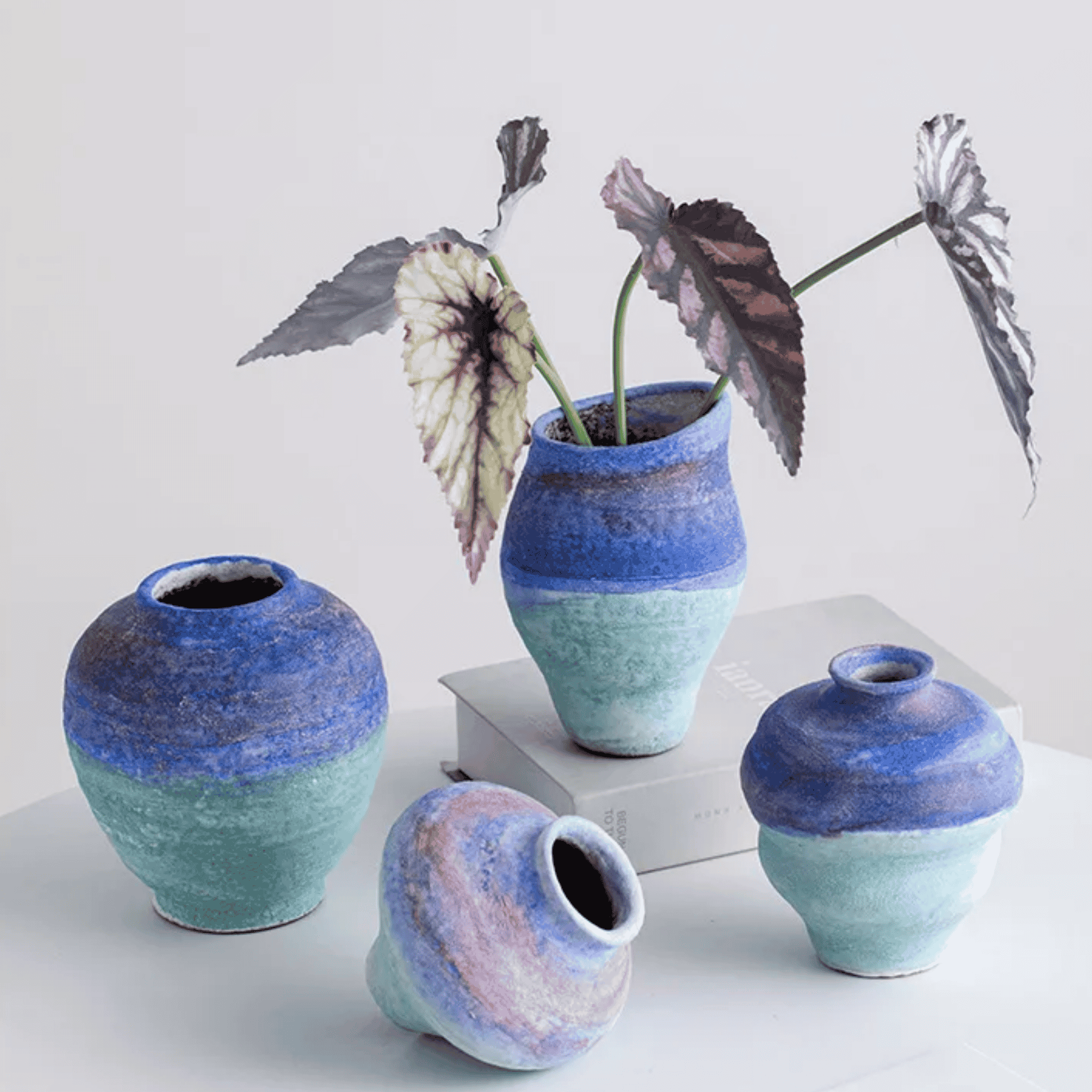 Blue Gradient Ceramic Vase