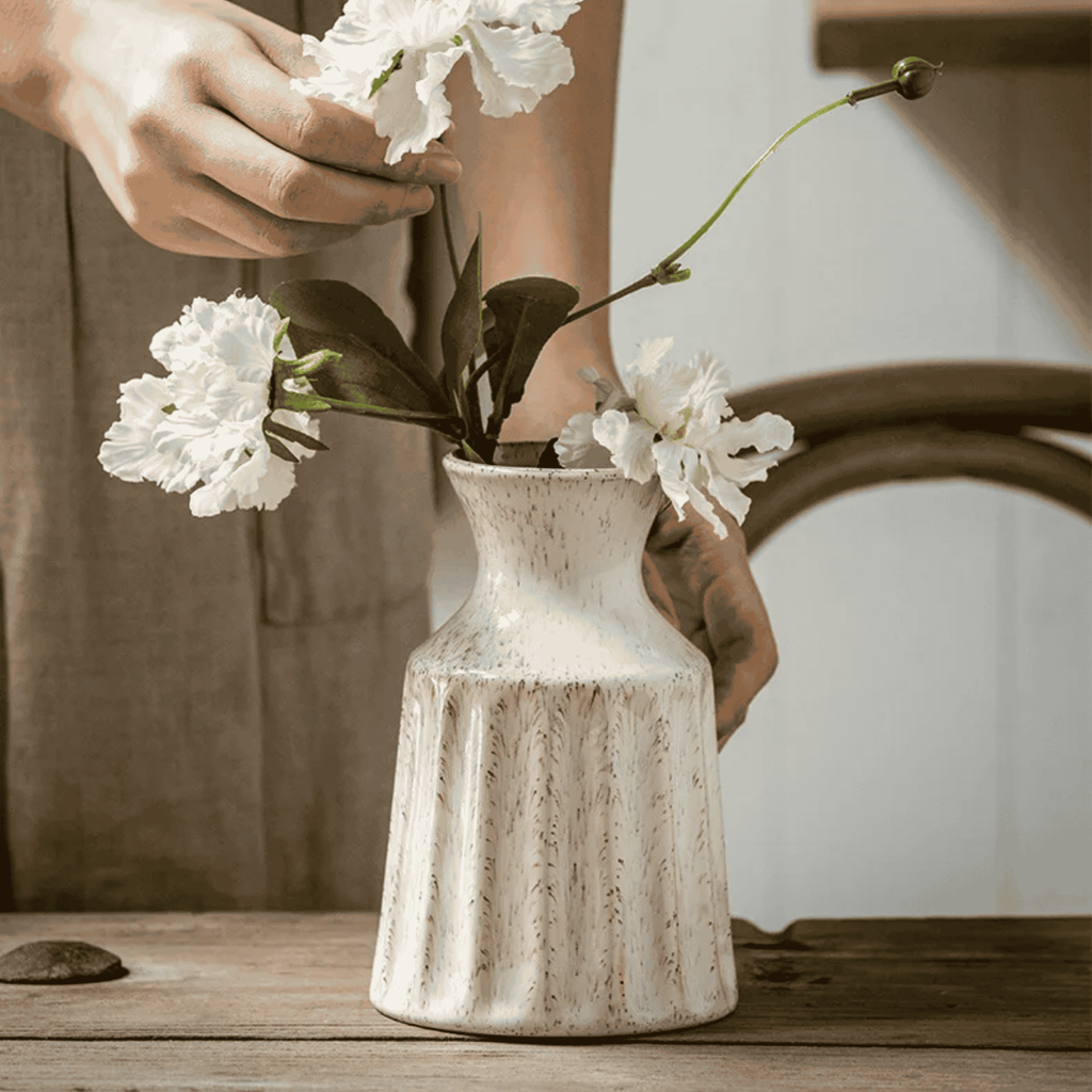 Vintage White Ceramic Vase